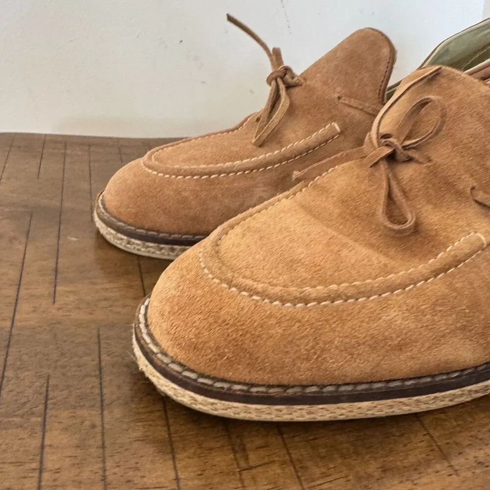 Steve Madden Suede Slip On Loafers Men's Size 8.5 Brown Moc Toe Casual Shoes